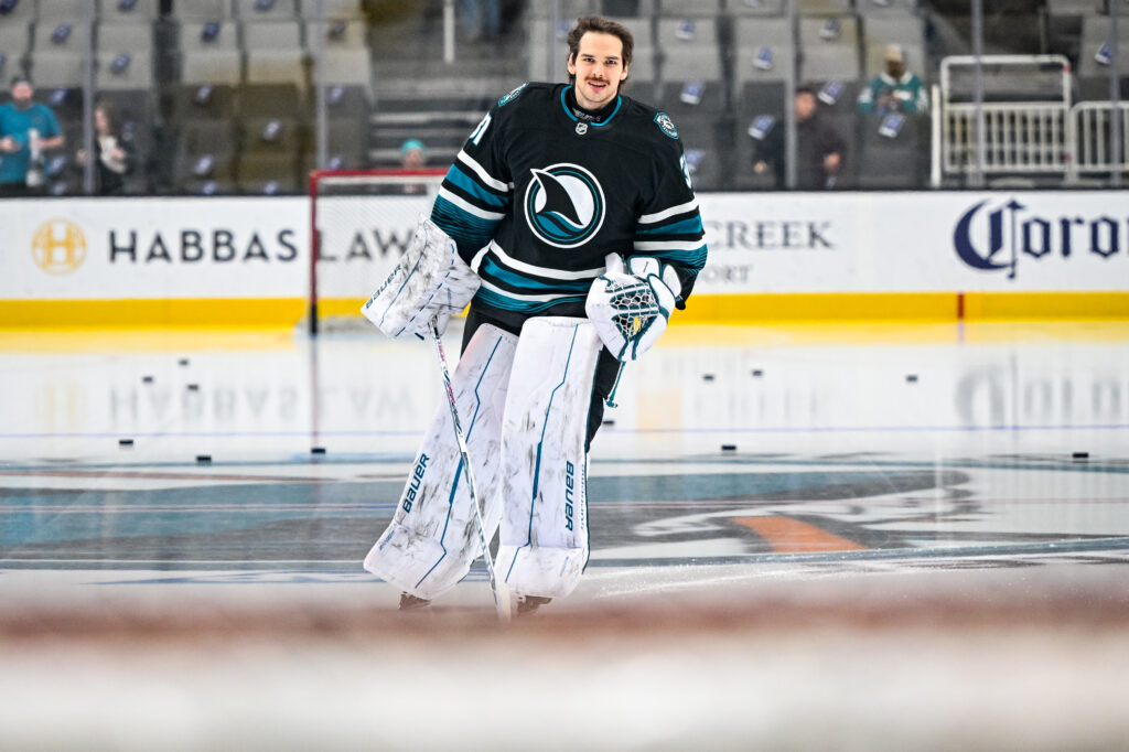 San Jose Sharks goalie Georgi Romanov