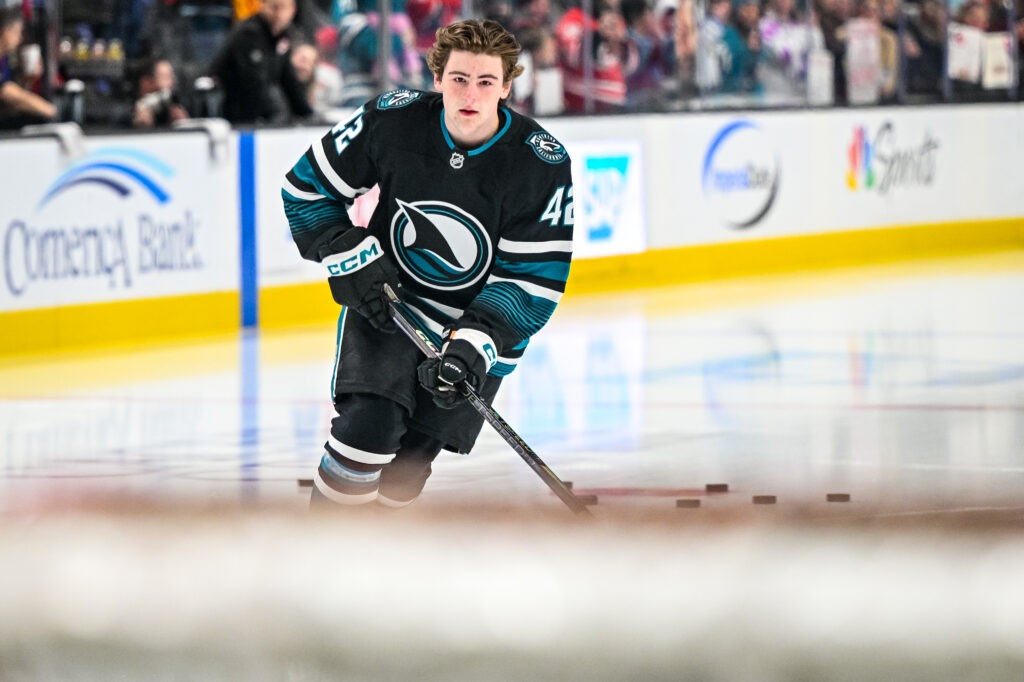 San Jose Sharks defenseman Luca Cagnoni