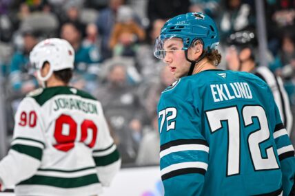 San Jose Sharks forward William Eklund