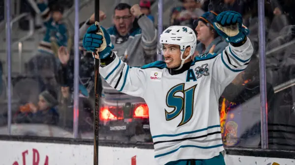 San Jose Barracuda forward Andrew Poturalski