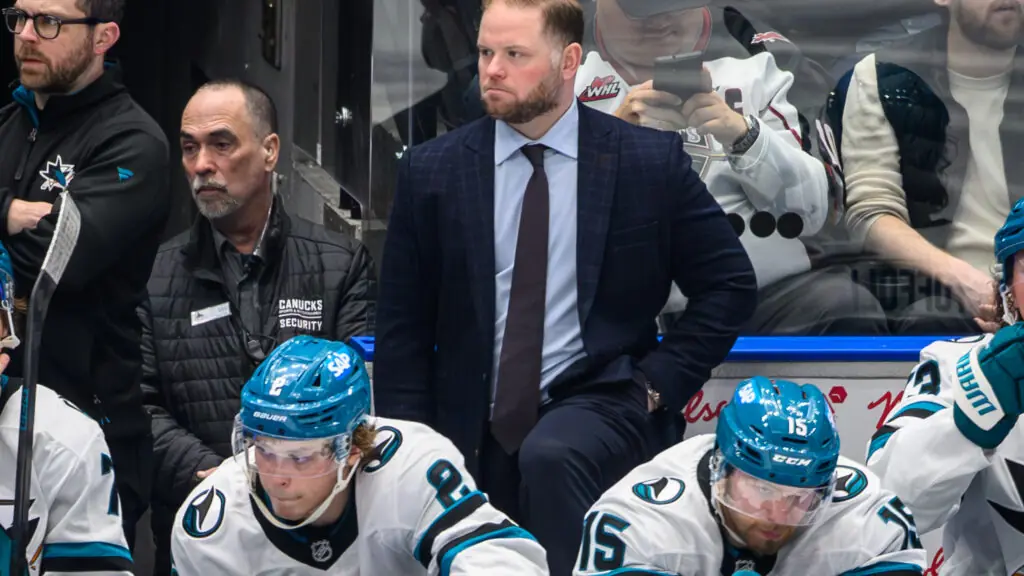 San Jose Sharks head coach Ryan Warsofsky
