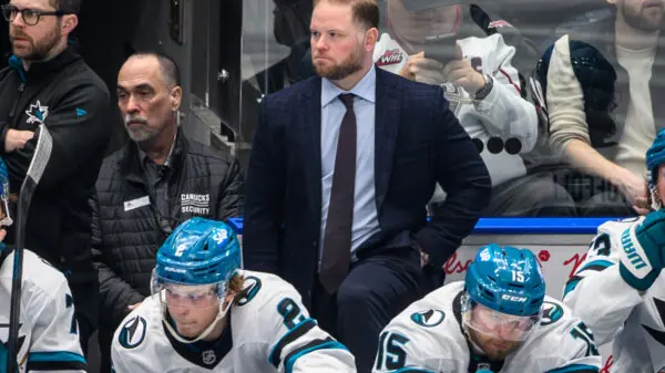 San Jose Sharks head coach Ryan Warsofsky