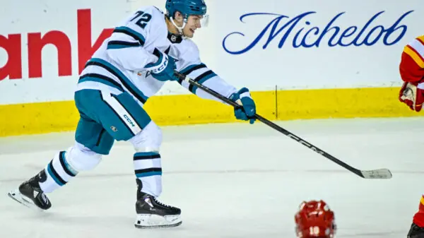 San Jose Sharks winger William Eklund