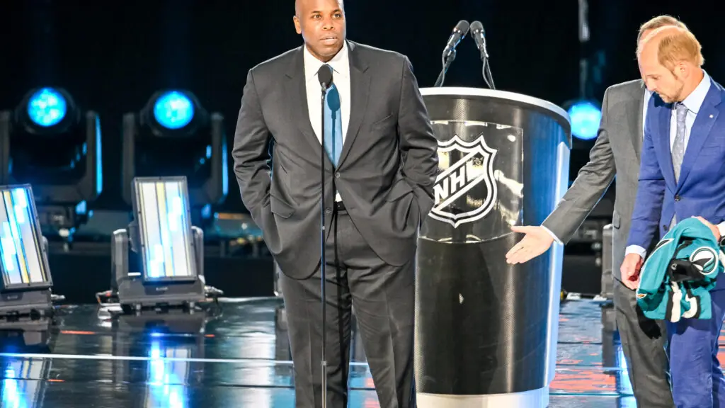 San Jose Sharks GM Mike Grier at the 2024 NHL Draft