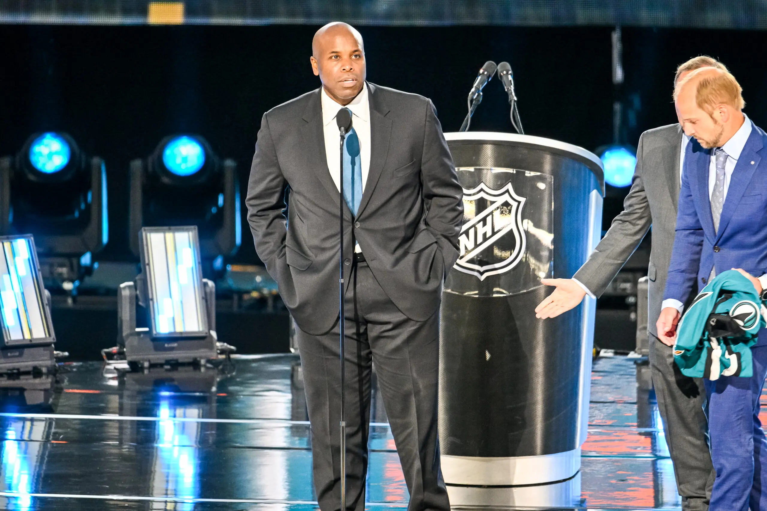 San Jose Sharks GM Mike Grier at the 2024 NHL Draft