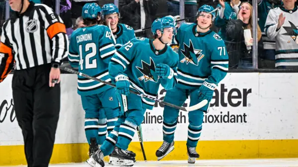 San Jose Sharks forward William Eklund.