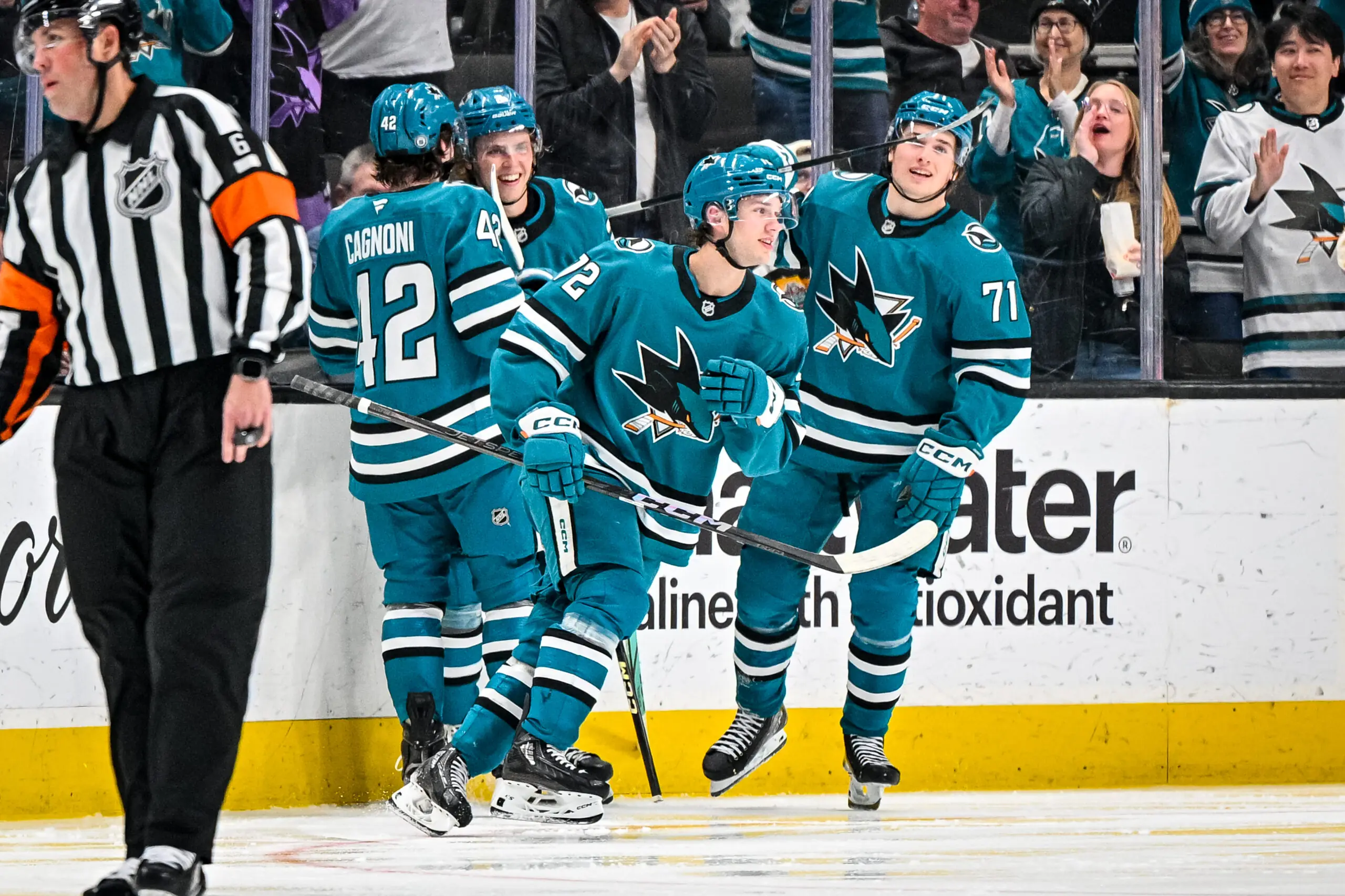San Jose Sharks forward William Eklund.