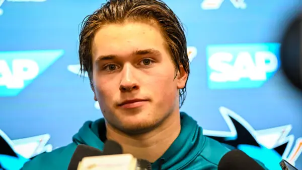 San Jose Sharks forward Macklin Celebrini
