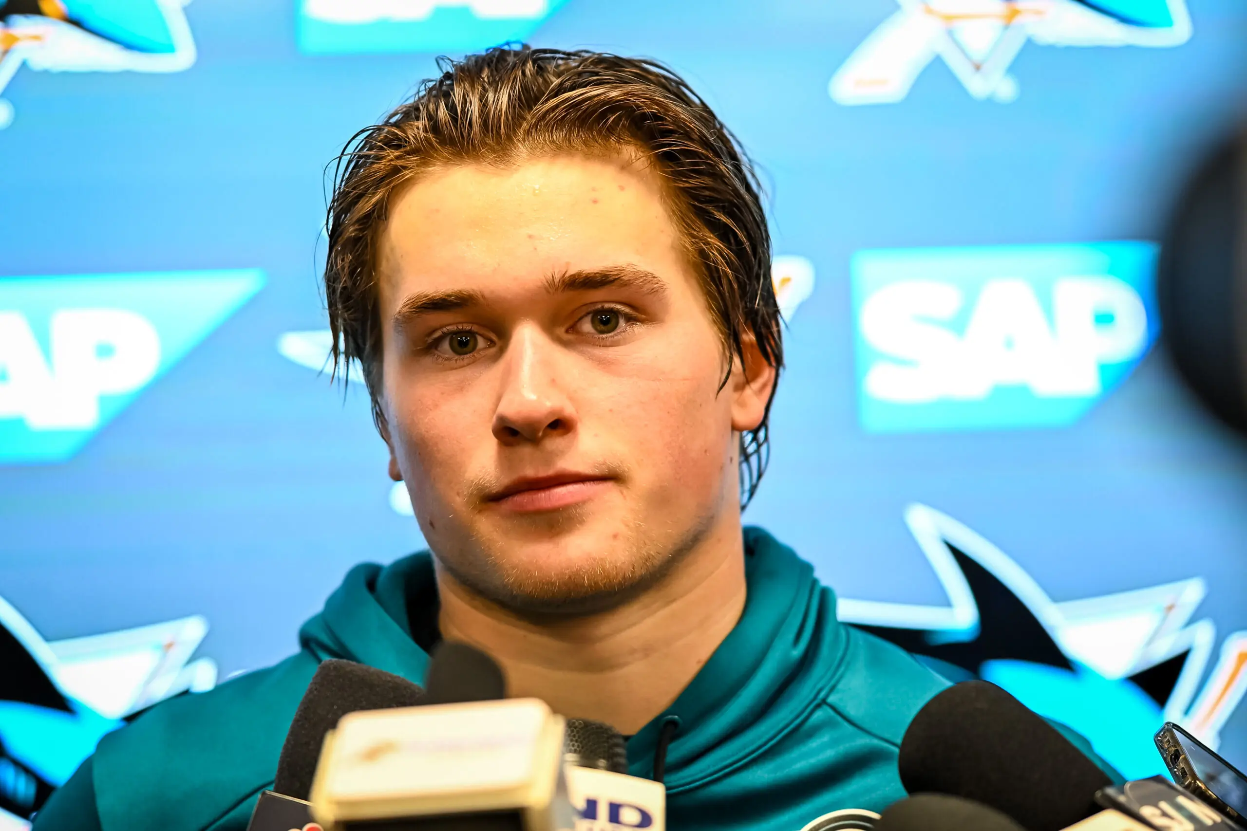 San Jose Sharks forward Macklin Celebrini