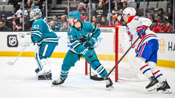 San Jose Sharks forward Andrew Poturalski