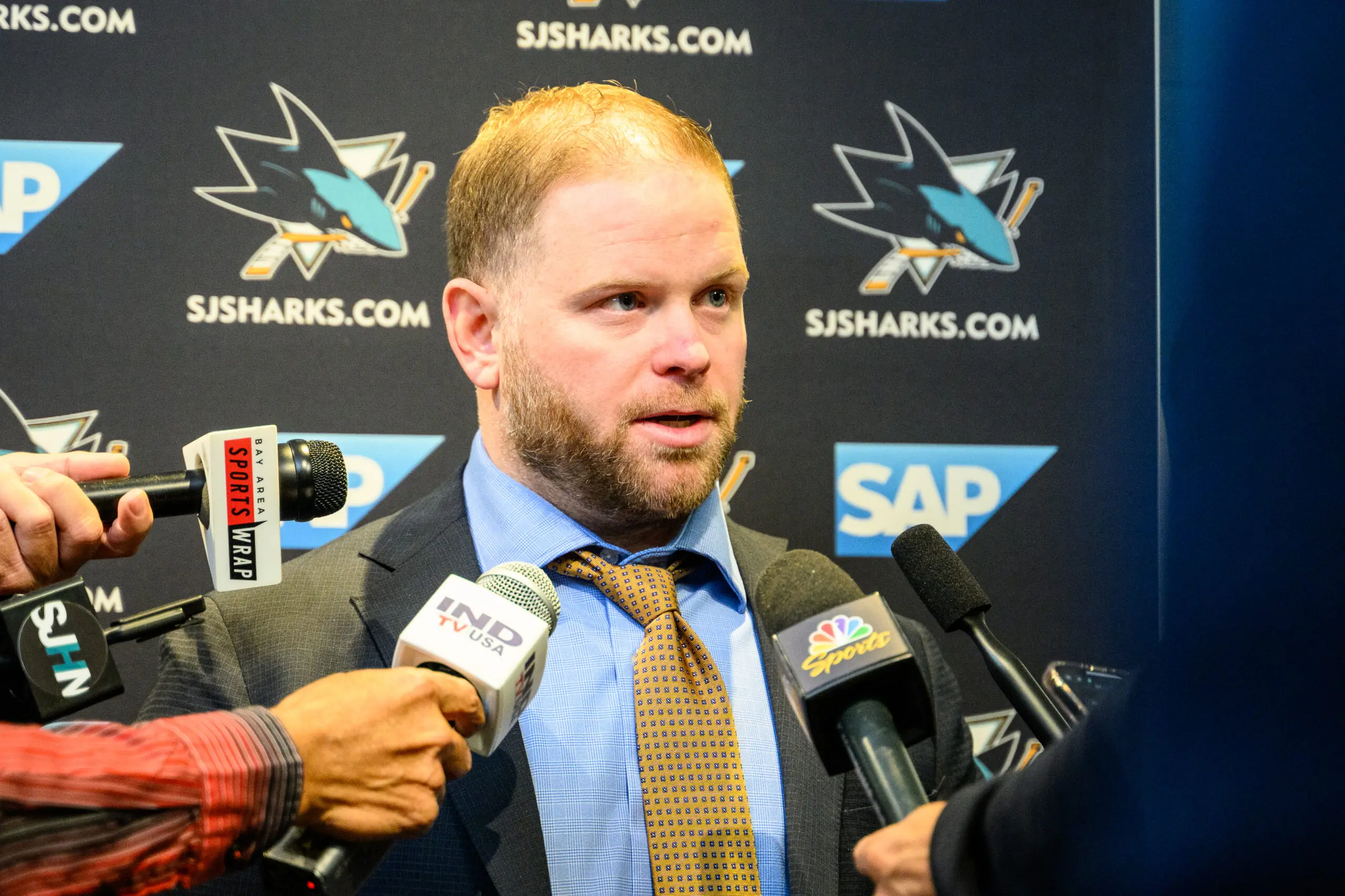 San Jose Sharks head coach Ryan Warsofsky
