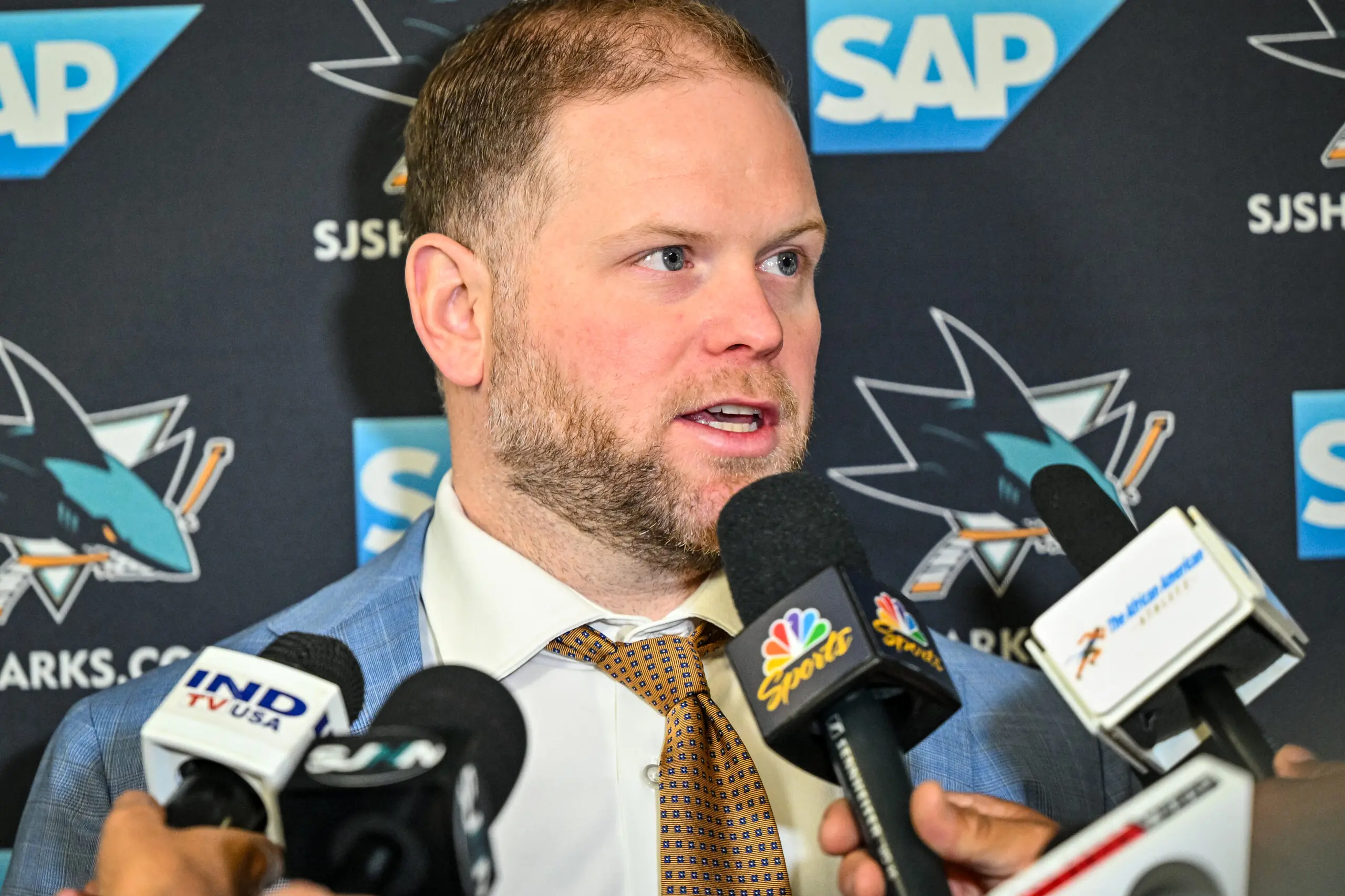 San Jose Sharks head coach Ryan Warsofsky