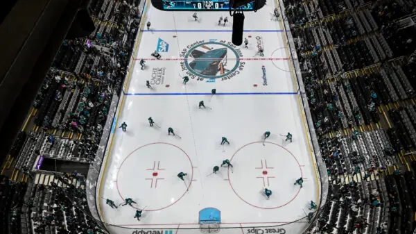 SAP Center, the home of the San Jose Sharks, from above