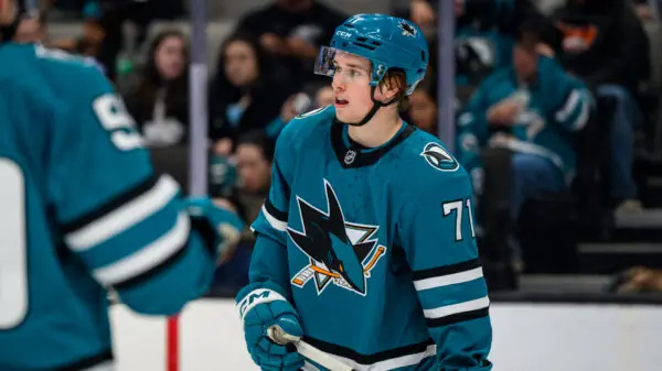 San Jose Sharks forward Macklin Celebrini