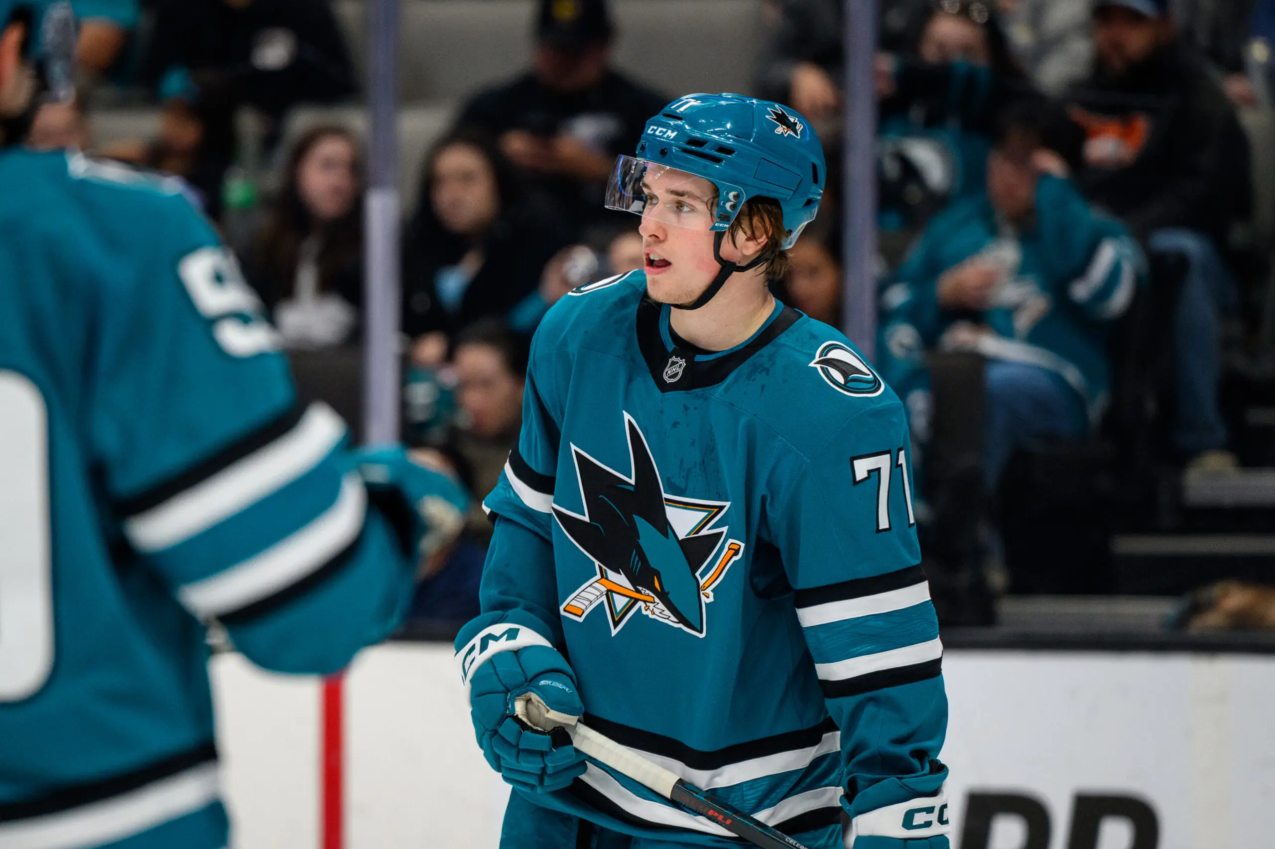 San Jose Sharks forward Macklin Celebrini