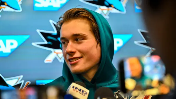 San Jose Sharks forward Macklin Celebrini