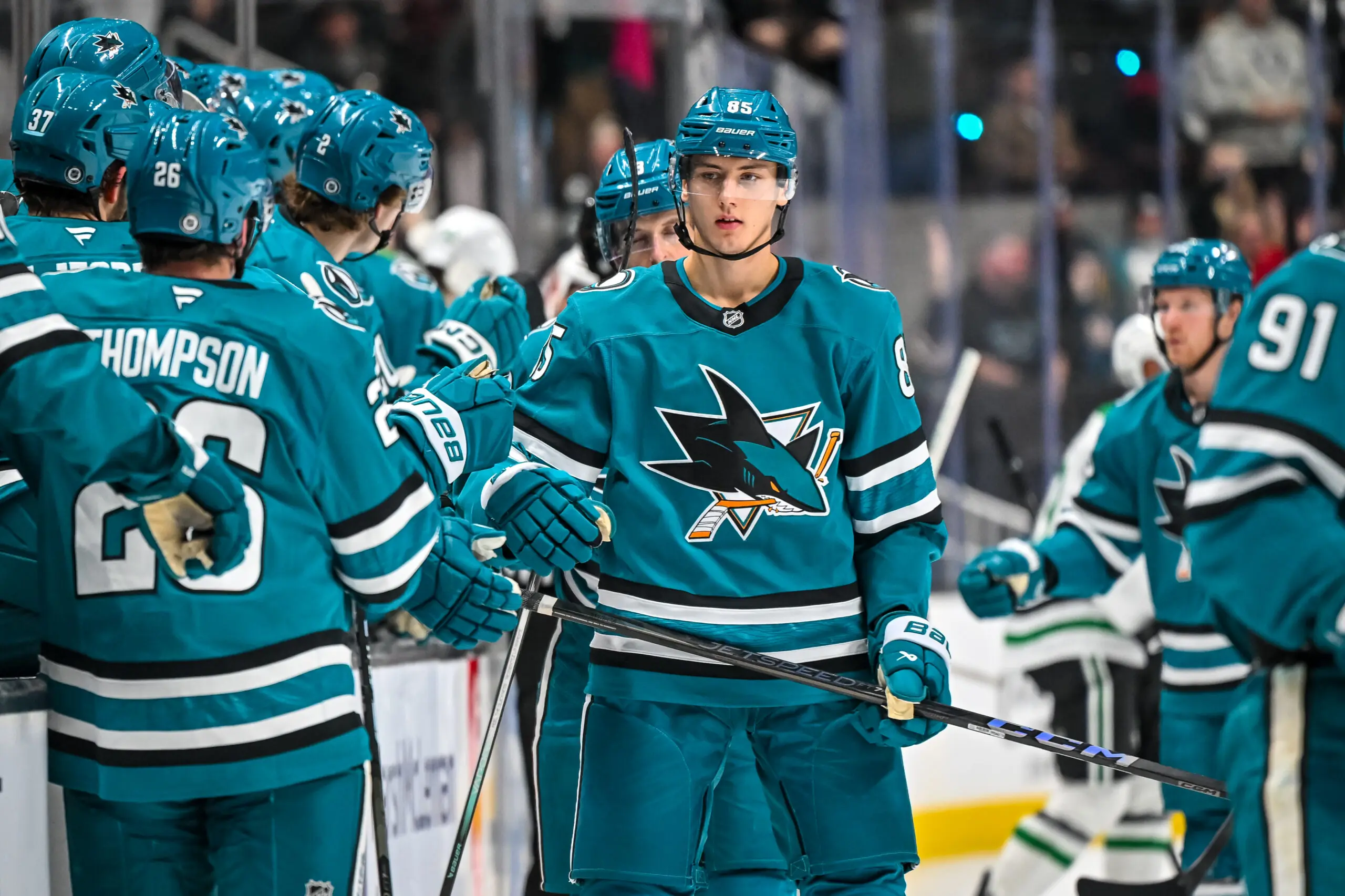 San Jose Sharks defenseman Shakir Mukhamadullin
