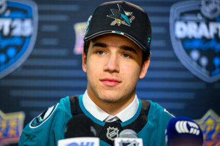 San Jose Sharks second pick Michael Misa.
