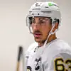 Florida Panthers forward Brad Marchand preparing to play against the San Jose Sharks.