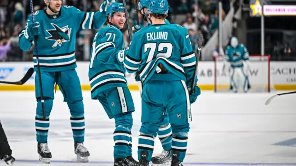San Jose Sharks forward William Eklund