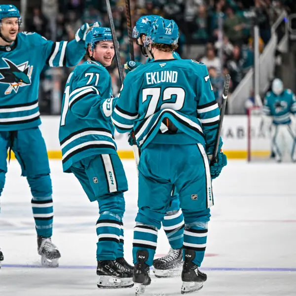 San Jose Sharks forward William Eklund