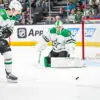 Dallas Stars goalie Casey DeSmith against the San Jose Sharks
