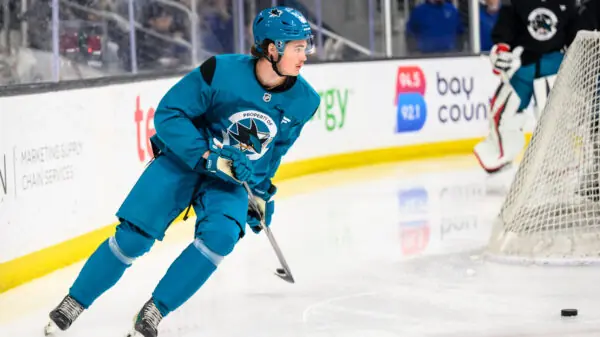 San Jose Sharks development camp skater Landon Marleau.
