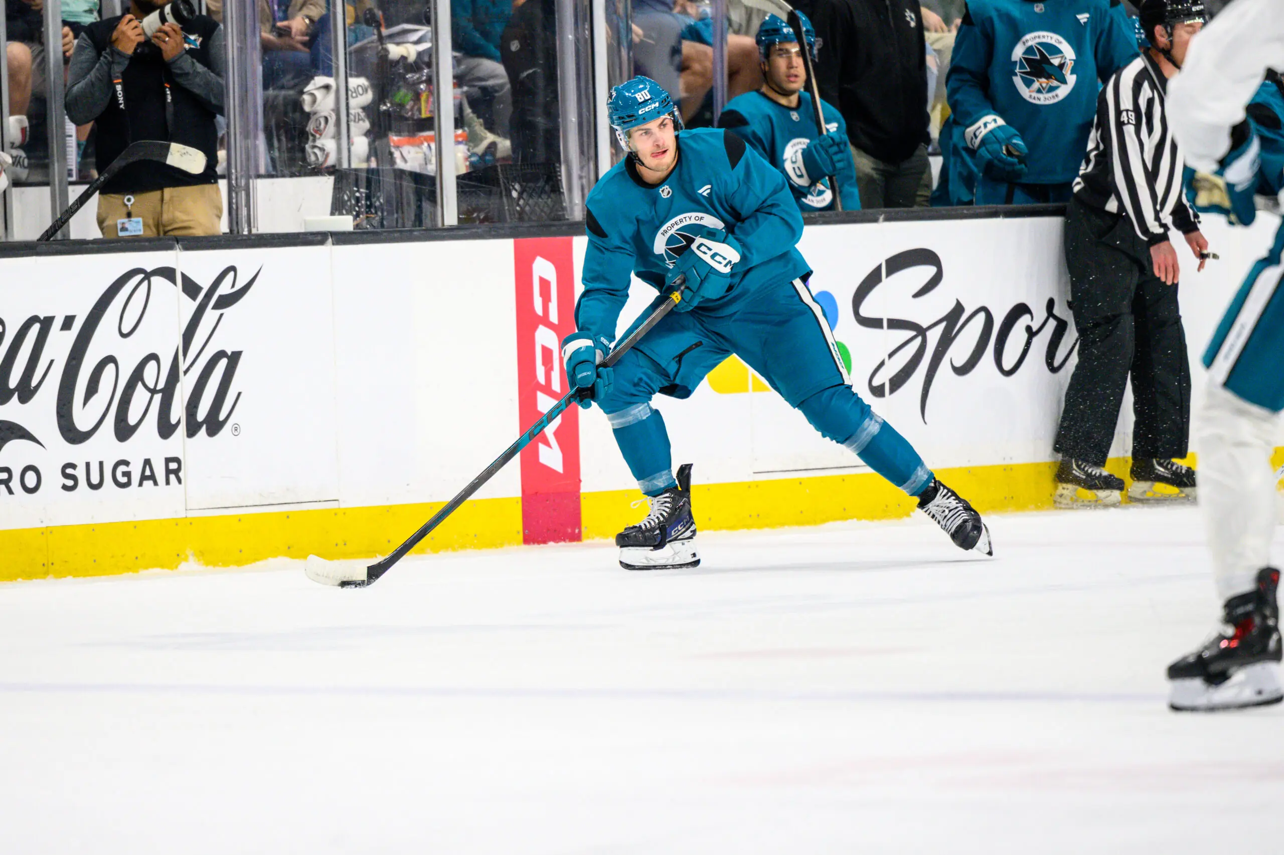San Jose Sharks prospect Reese Laubach.