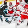 Dimitry Orlov defends against the San Jose Sharks.