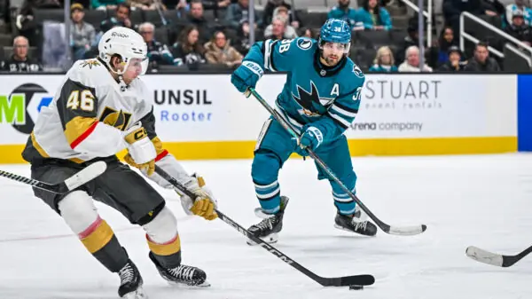San Jose Sharks defenseman Mario Ferraro