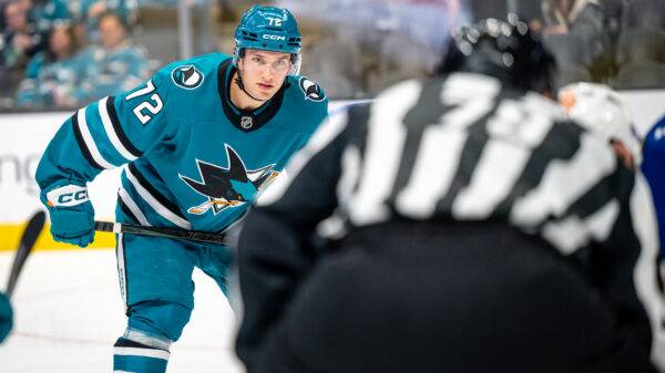 San Jose Sharks forward William Eklund.