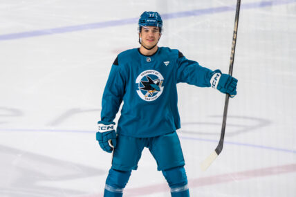 San Jose Sharks forward Michael Misa