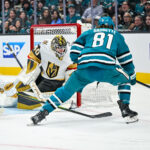 San Jose Sharks forward Adam Gaudette