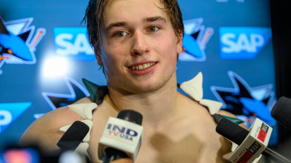 San Jose Sharks forward Macklin Celebrini