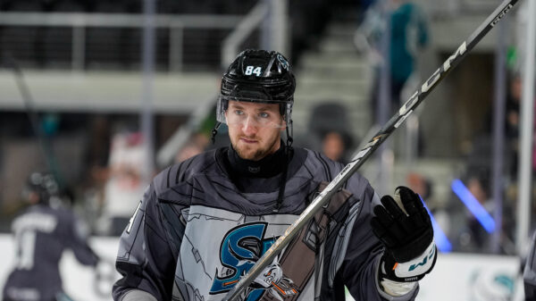 San Jose Sharks forward Pavol Regenda