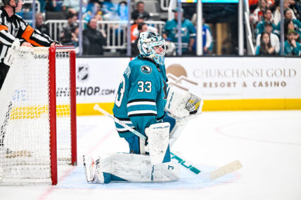 San Jose Sharks goalie Alex Nedeljkovic