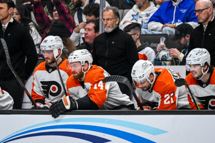John Tortorella coaching against the San Jose Sharks