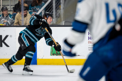 San Jose Sharks defenseman Luca Cagnoni