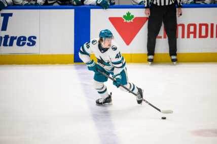 San Jose Sharks defenseman Luca Cagnoni
