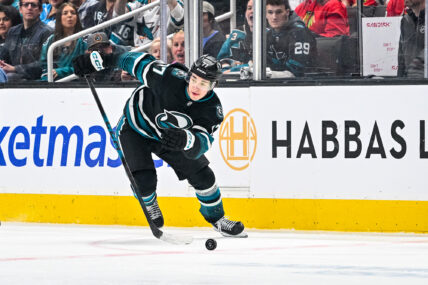 San Jose Sharks forward Michael Misa