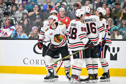 Chicago Blackhawks against the San Jose Sharks.