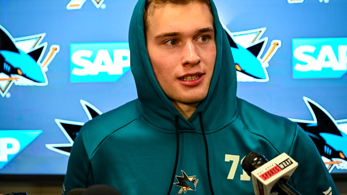 San Jose Sharks forward Macklin Celebrini