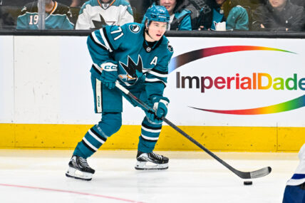 San Jose Sharks forward Macklin Celebrini.