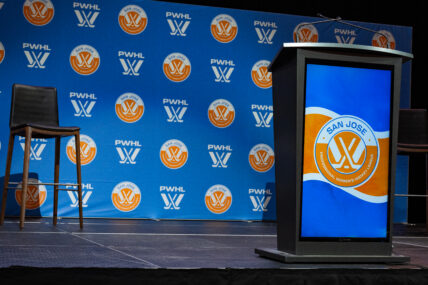 PWHL San Jose podium