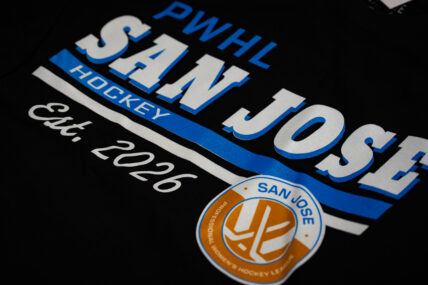 PWHL San Jose graphic on a t-shirt