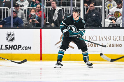 San Jose Sharks forward Michael Misa