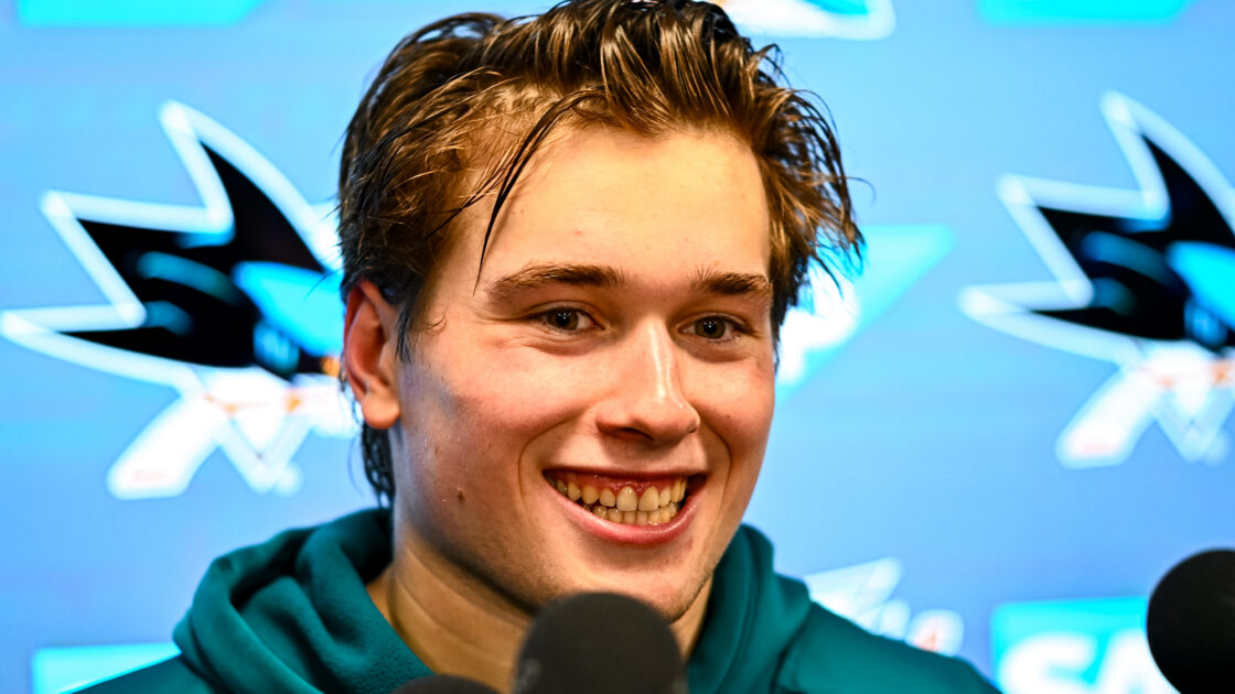 San Jose Sharks forward Macklin Celebrini