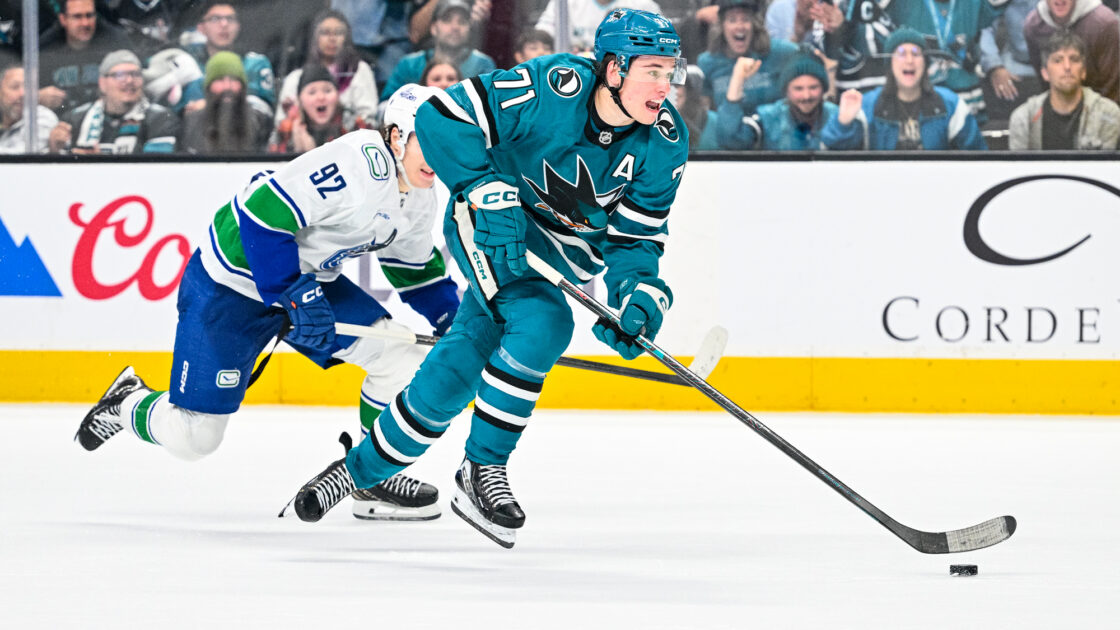 San Jose Sharks forward Macklin Celebrini