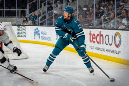 San Jose Sharks forward Quentin Musty