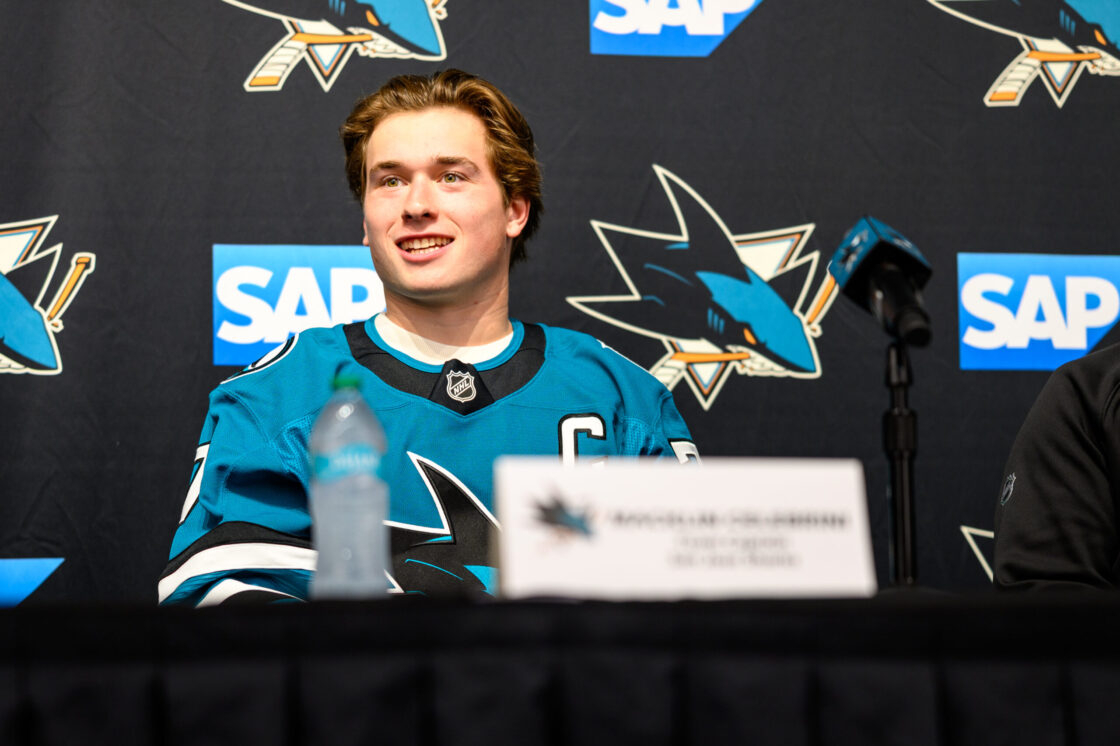 San Jose Sharks forward Macklin Celebrini